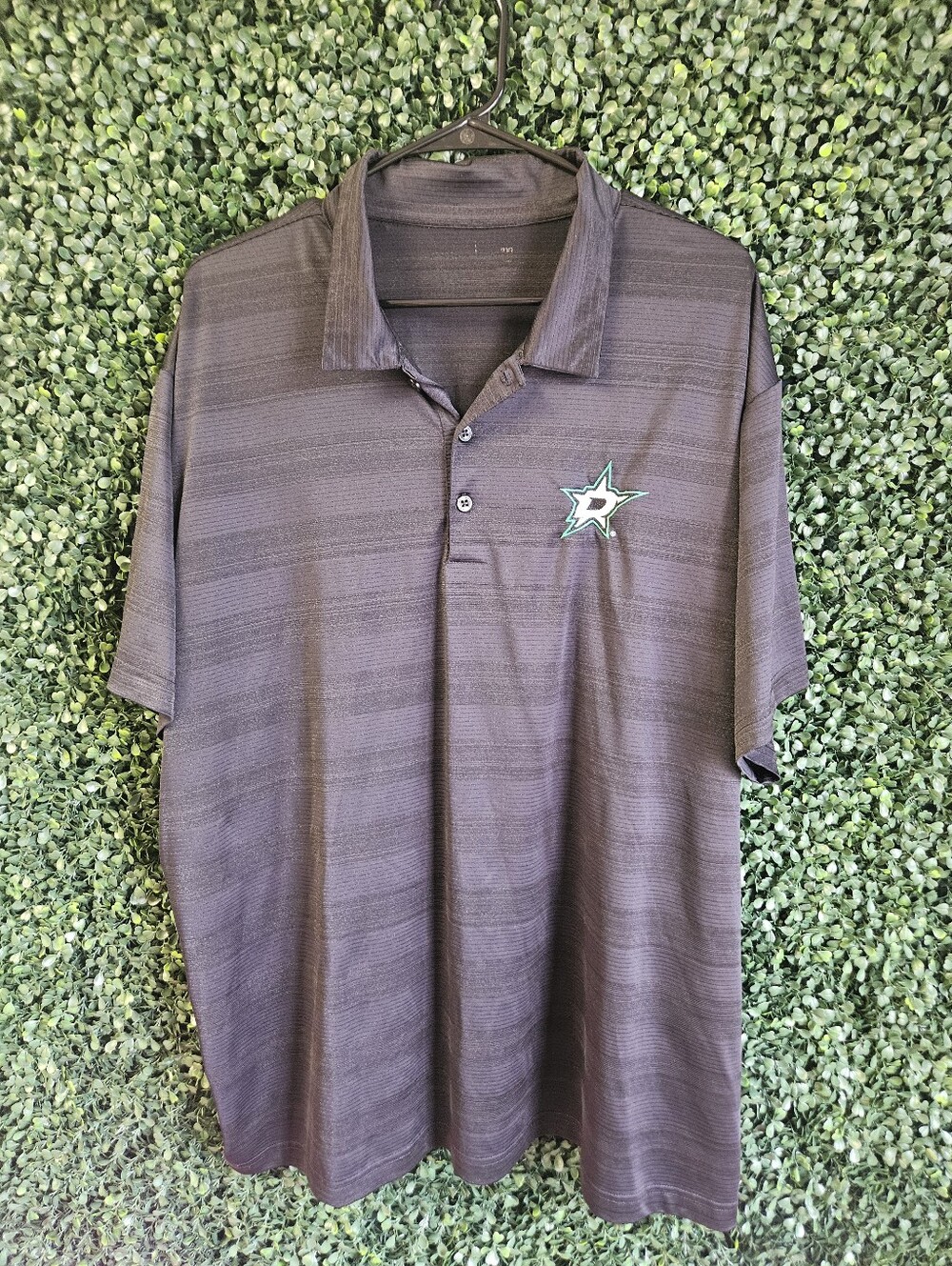 Mens 2XL Antigua Dallas Stars 1/4 Button Polo Shirt